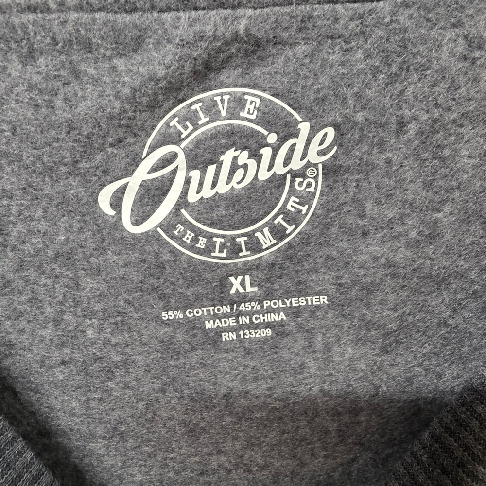 Live Outside The Limits Snake Rose Graphic Sweatshirt Gray XL Balloon Sleeve NEW - Picture 9 of 10